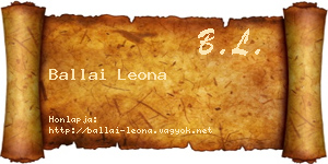 Ballai Leona névjegykártya